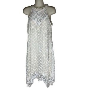 Womens Per Section Concepts Asymmetrical Lace Boho Dress W/headband Small Halter
